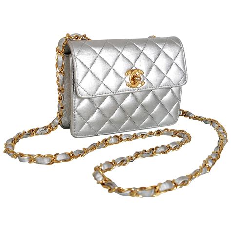 chanel silver bag|chanel pleated bag.